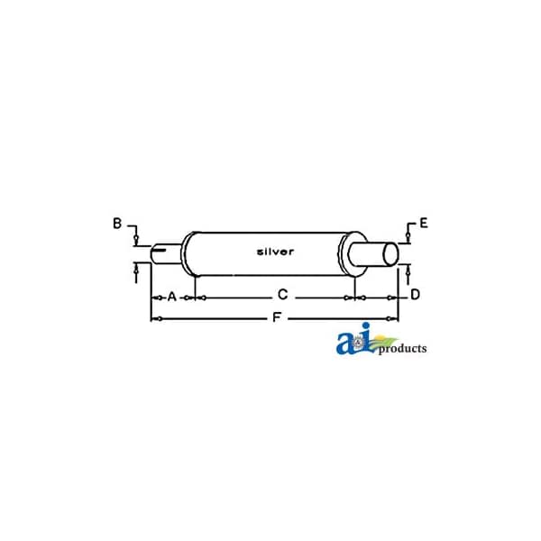 Muffler 19.5" x4.5" x5"